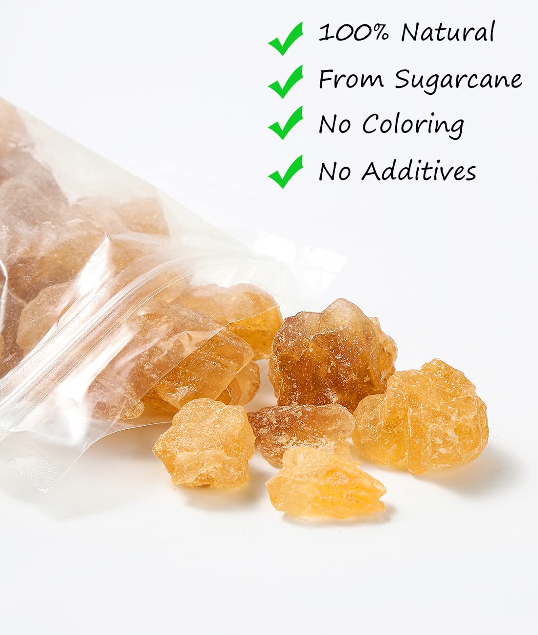 Enhanced Rock Sugar 10 Oz/283G,100% Natural & No Additives,???.