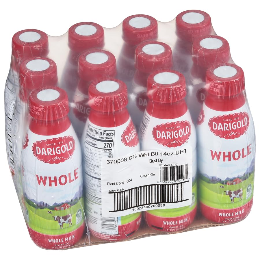 Darigold Whole Milk, 12 Essential Nutrients, 15g Protein, 14oz, Pack of 12