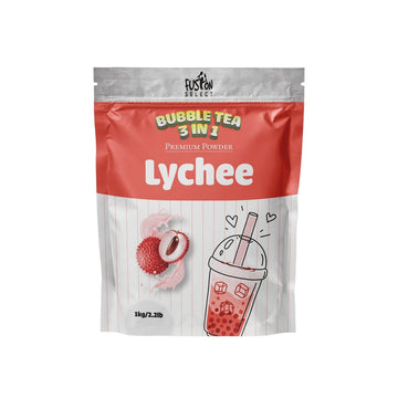 Fusion Select 2.2lb Lychee Tea Powder Flavored-3-in-1 Drink Powder with Cream & Sugar - Instant Pre-Mixed Beverage for Hot or Co