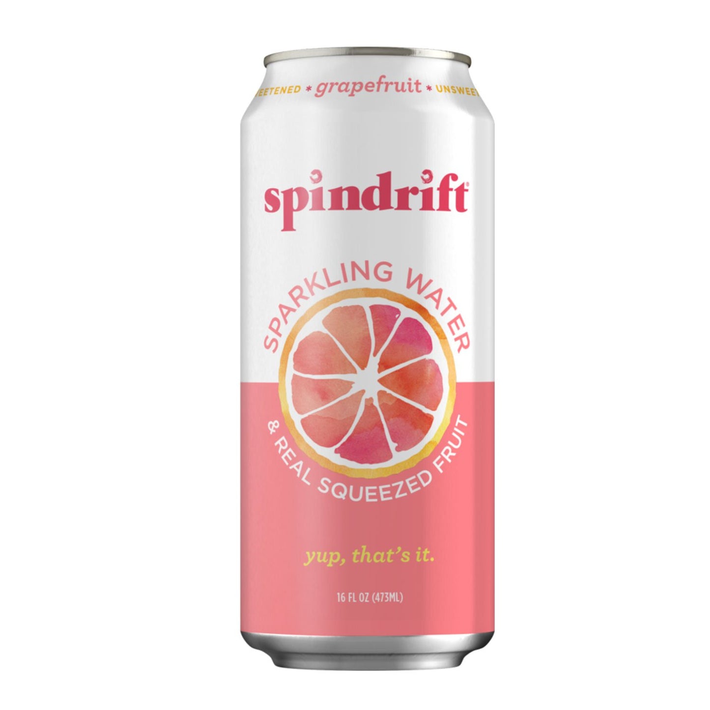 Spindrift Sparkling Water, Grapefruit Flavor, 16 Fl Oz (Pack of 12), 22 Calories per Can