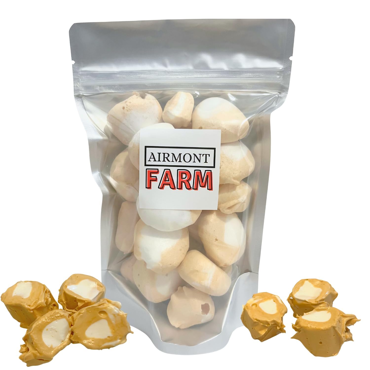 Airmont Farm Freeze-Dried Salt Water Taffy - Crunchy Snack, 2 oz, Bite-Sized Pieces, Intense Flavor, Ships in Box