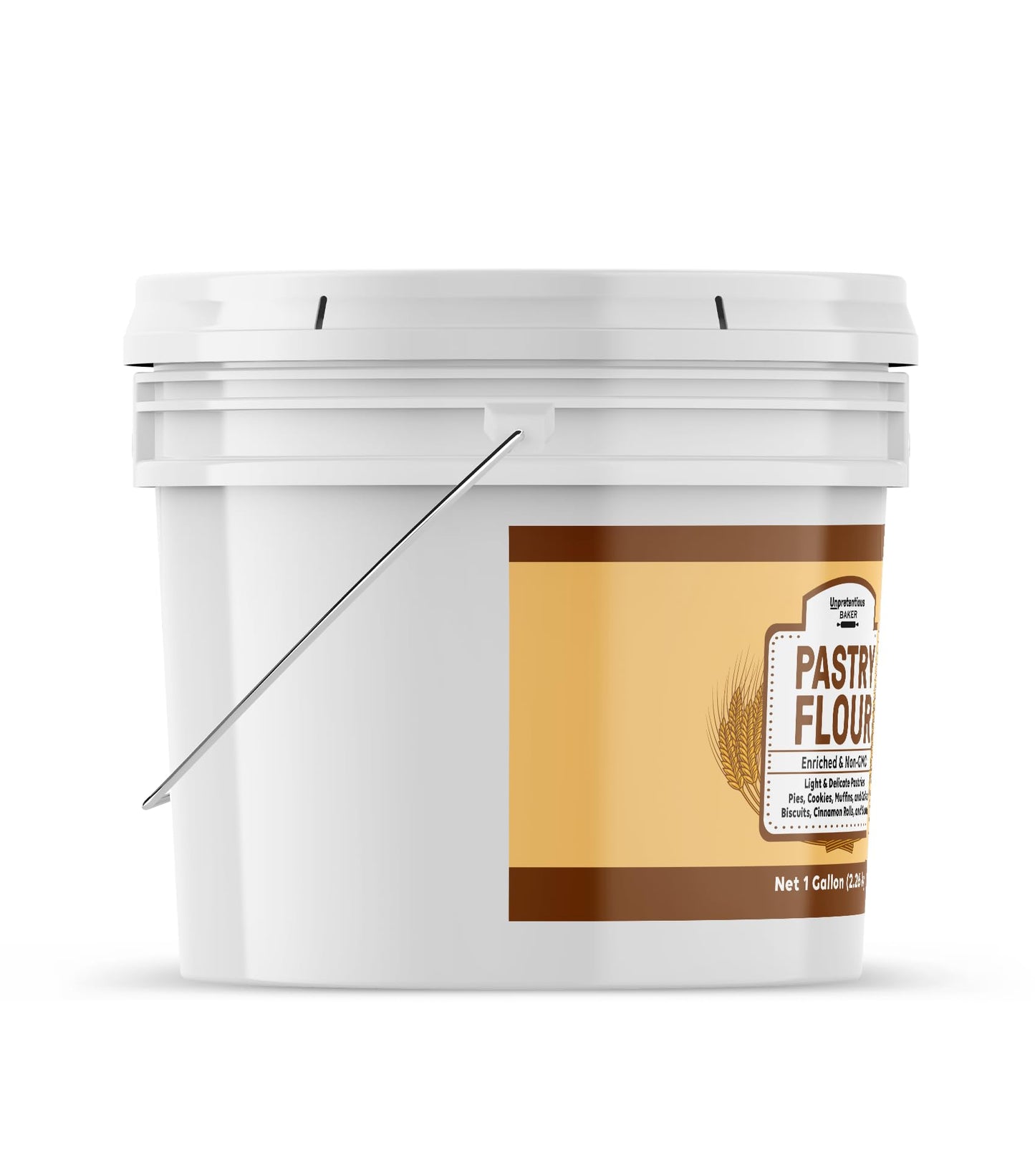 Unpretentious Pastry Flour, 1 Gallon, Non-GMO, Great For Flaky Pastries, Pies, Muffins, Biscuits