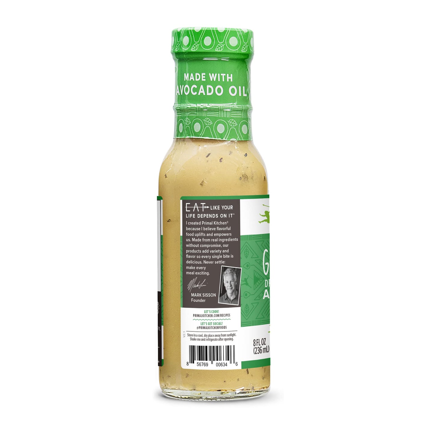Primal Kitchen Green Goddess Salad Dressing & Marinade, Avocado Oil, Whole30 Approved, Paleo, Keto, 8 Fl Oz