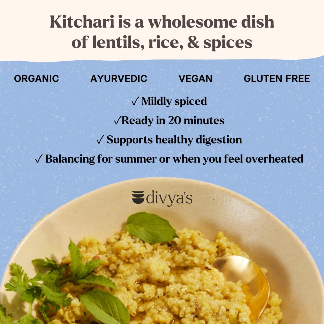 Divyas Kitchari Ayurvedic Meal, Vegan, Gluten Free, Organic, 8 Ounce (Pack of 1)
