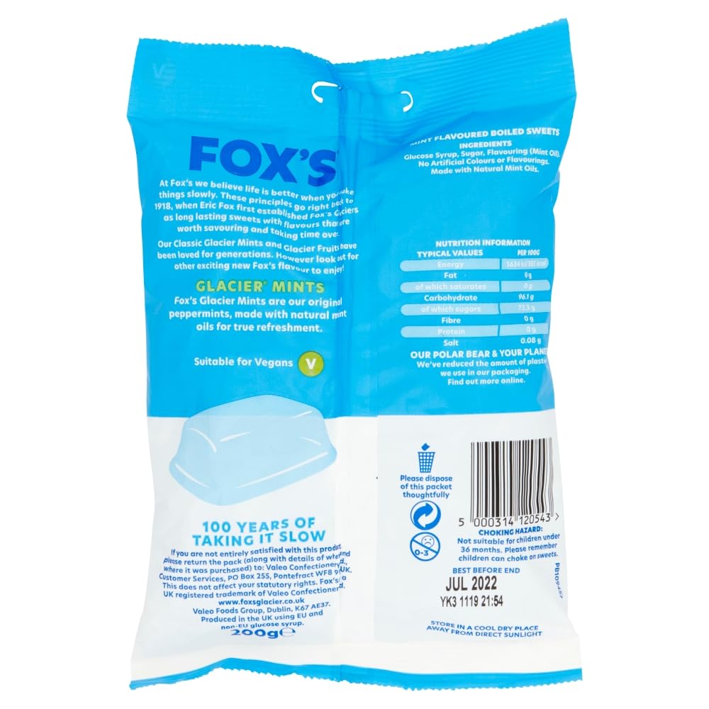 Fox'S Glacier Mints 200Gr Bag