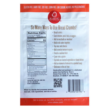 Aleia'S Best. Taste. Ever. Panko Bread Crumbs - 7 Oz / 1 Pack - Authentic Taste, Crunchy Breading For Gluten Free Recipes, Certi