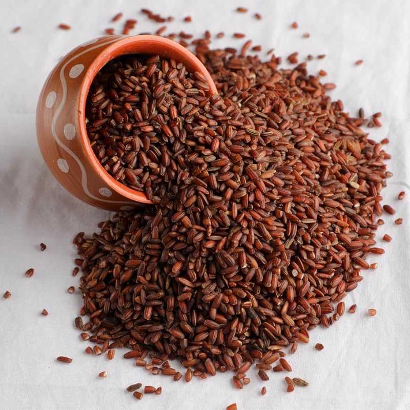 Rigel Spices Forest Elephant Red Rice, 4 Lb, 12+ Months Aged, Gluten Free, Ancient Kaatu Yaanam Rice, 22.61 x 6.