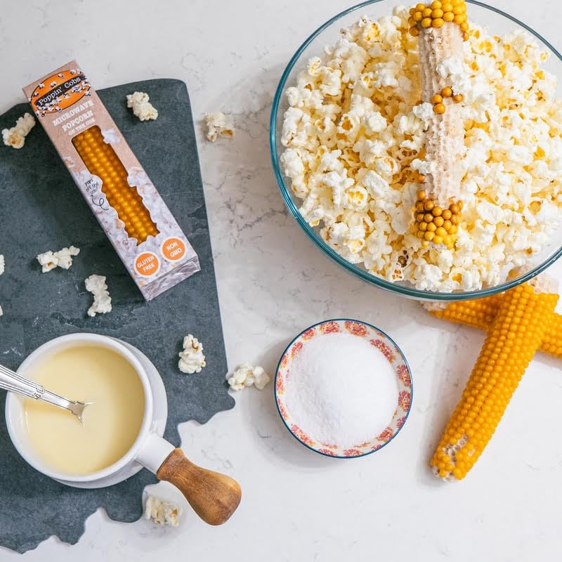 Microwave Popcorn on the Cob - Pops off the Cob | Poppin Cobs Popcorn | Single Pack Case (14 Count) | Single Ingredient | Glute