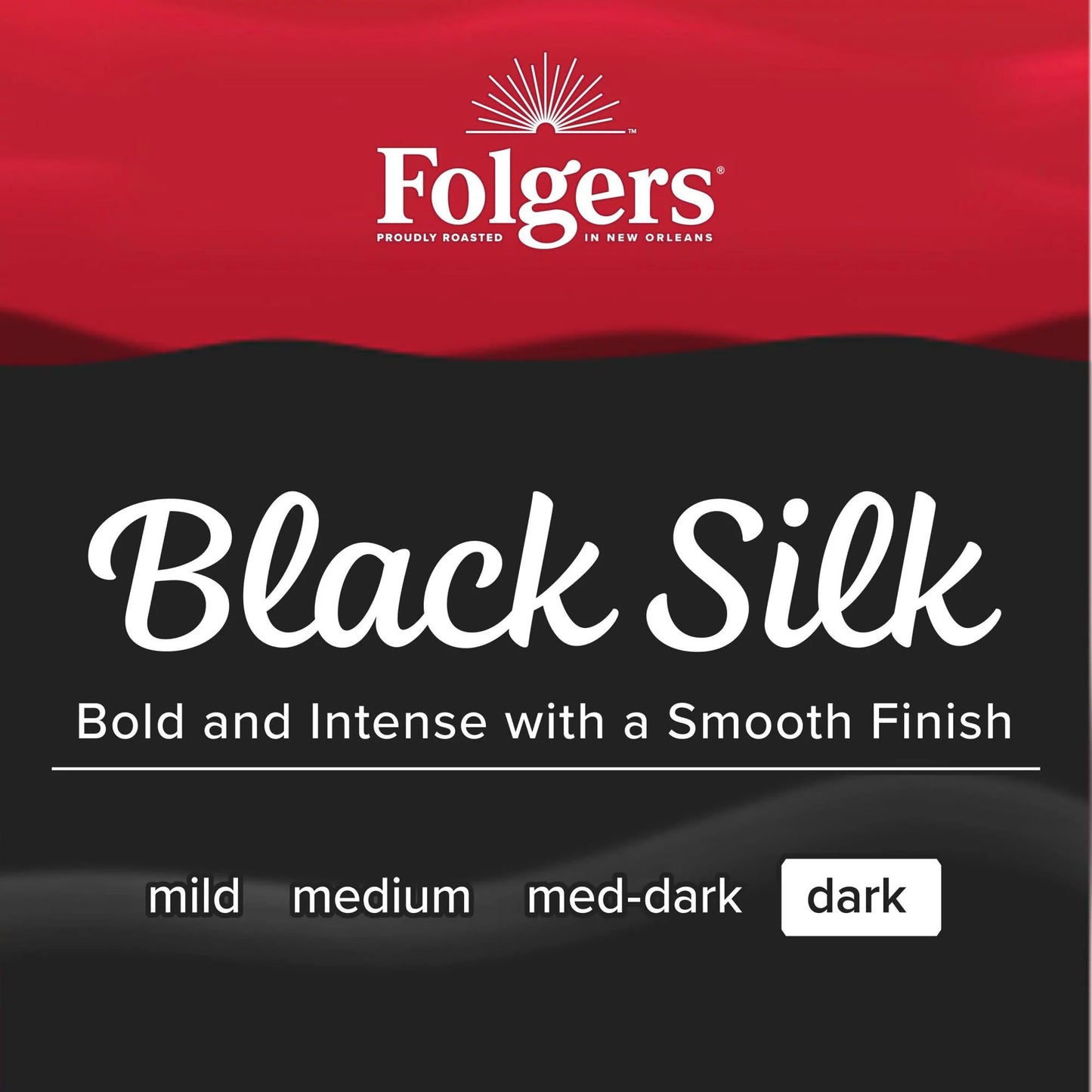 Folger Black Silk Dark Roast Ground Coffee (40.3 oz) - Bundle Includes AYCB Distribution 15ml Measuring Scoop