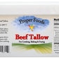 Proper Foods 100% Grass-Fed Beef Tallow - Pasture Raised - For Cooking, Baking & Frying - 16 Oz