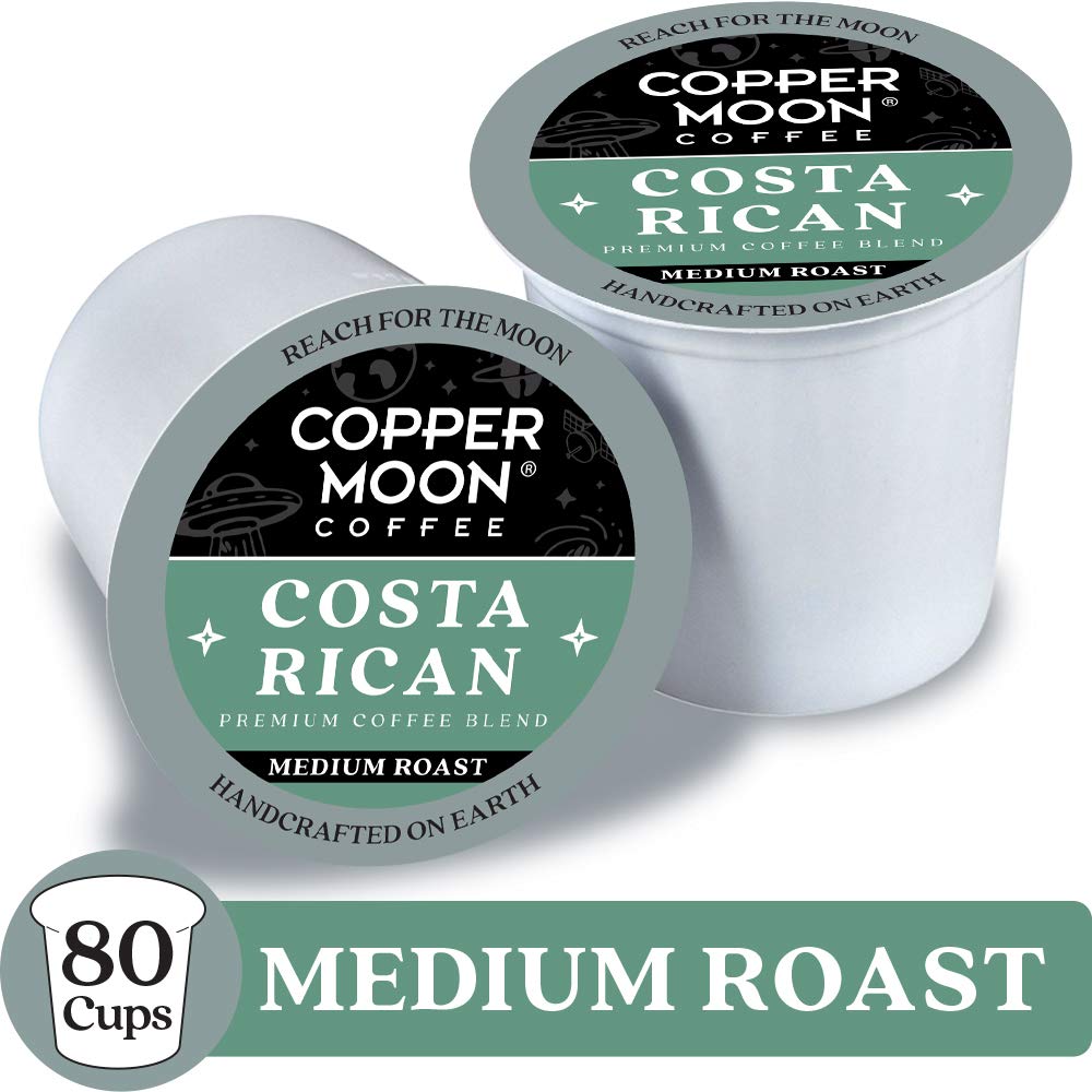 Copper Moon Coffee Pods for Keurig, Medium Roast Costa Rican Blend, 80 Count Pack