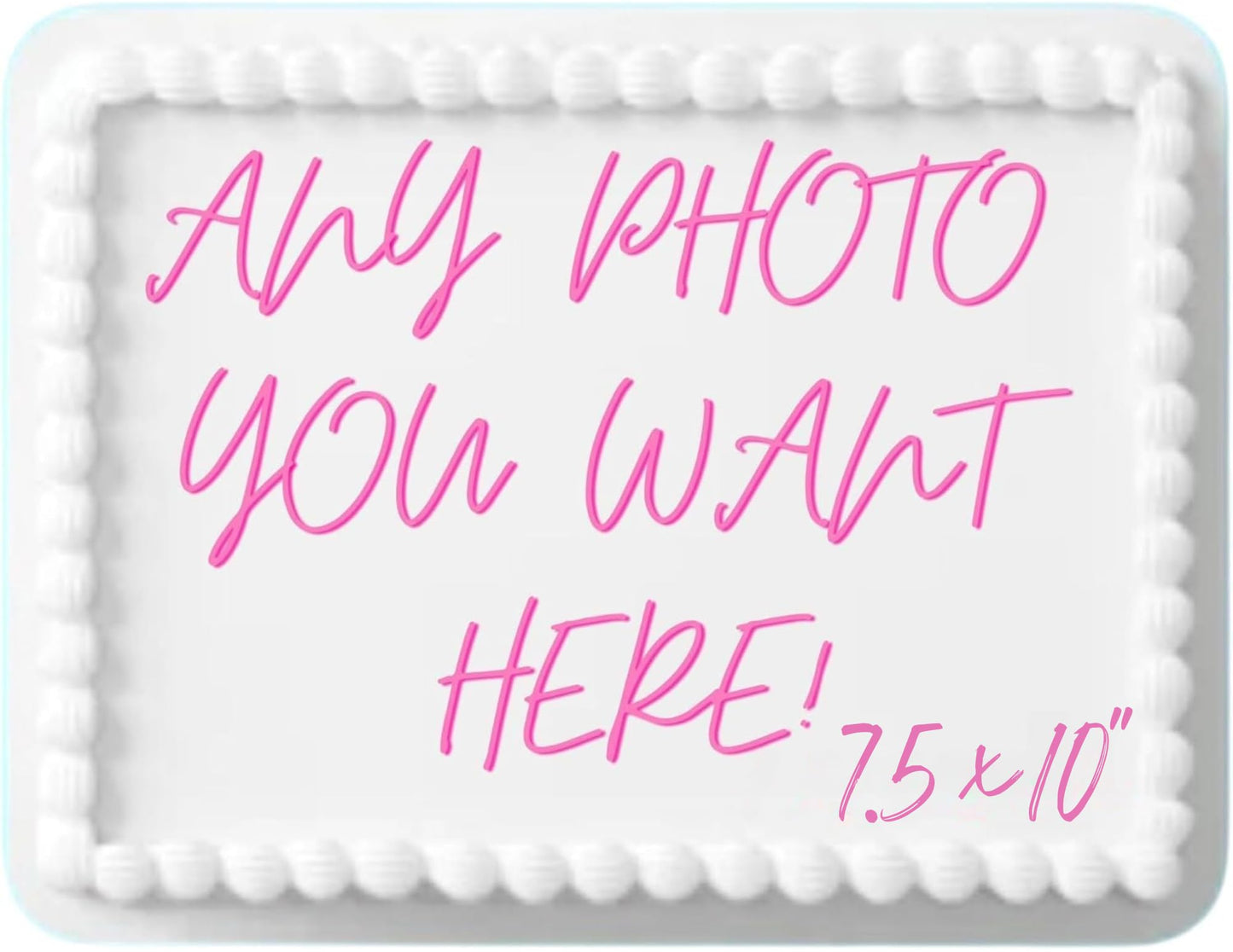 BELLETOP Custom Cake Topper - Edible Personalized Image, Icing Material, 10 x 7.5 inches, Ideal for Birthdays and Parties