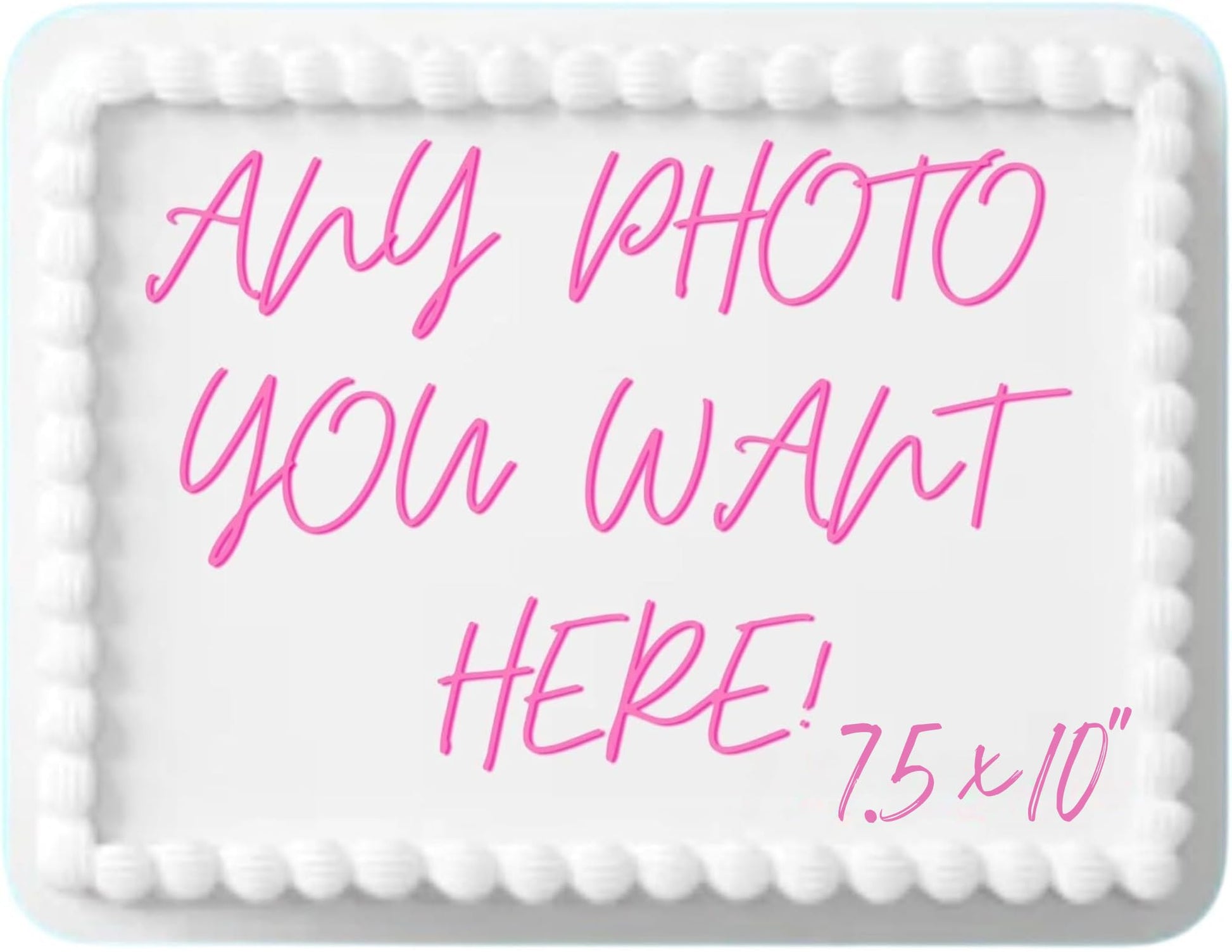 BELLETOP Custom Cake Topper - Edible Personalized Image, Icing Material, 10 x 7.5 inches, Ideal for Birthdays and Parties