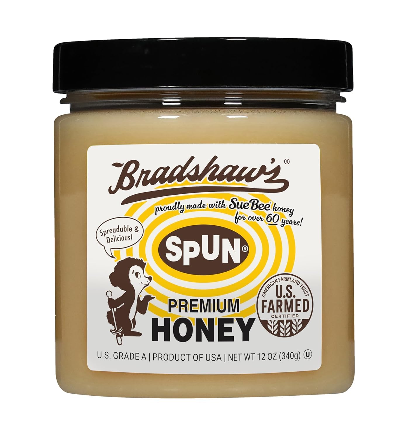 Bradshaws Spun Top-Grade Honey  12 Ounce (Pack Of 4)