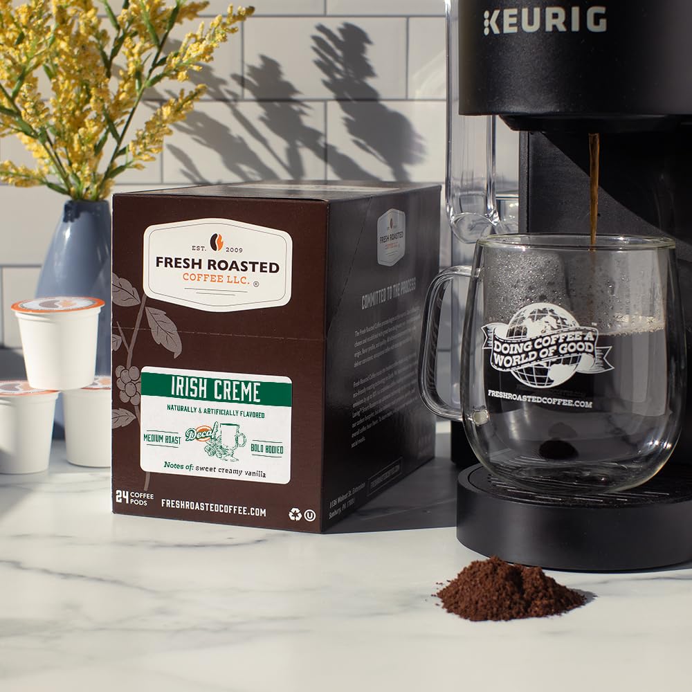 Fresh Roasted Coffee Decaf Irish Cream Flavored K-Cup Pods 96 Count