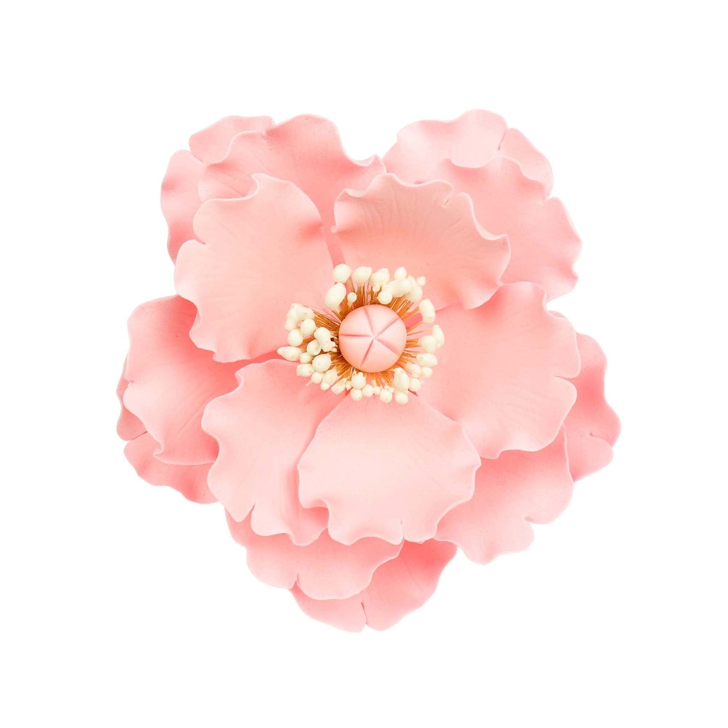 OCREME Gumpaste Sugar Flower Set of 3, 4.5 Inch, Pink, for Cake Decorating and Cupcake Toppers