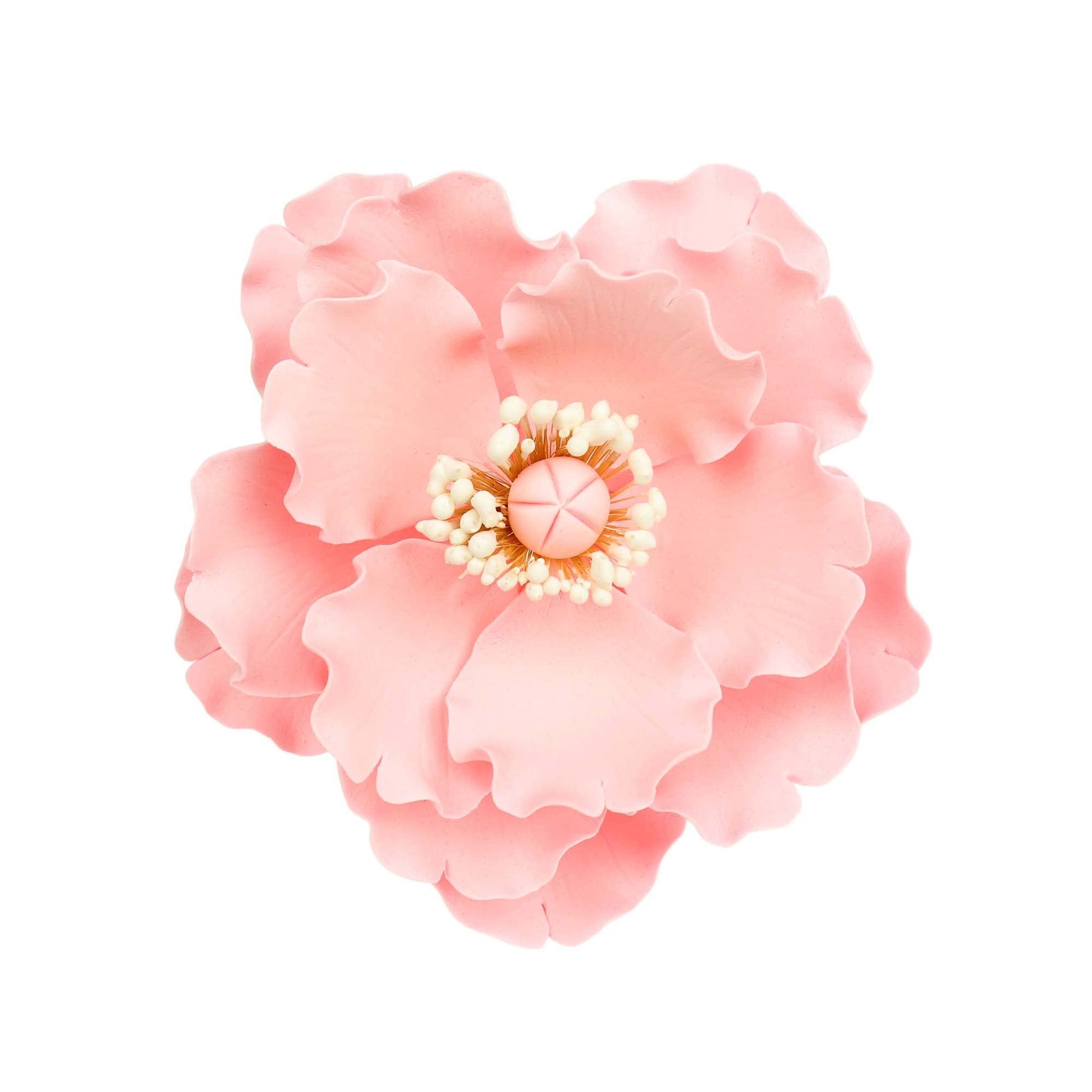 OCREME Gumpaste Sugar Flower Set of 3, 4.5 Inch, Pink, for Cake Decorating and Cupcake Toppers