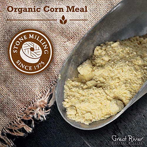 Great River Organic Milling, Specialty Flour, Corn Meal, Stone Ground, Organic, Non-GMO, 25-Pounds (Pack of 1)