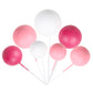 Rssta i Mini Balloons Cake Toppers - 30 PCS Foam Balls for Baby Shower, Wedding, Kids Birthday - Red, Pink, White