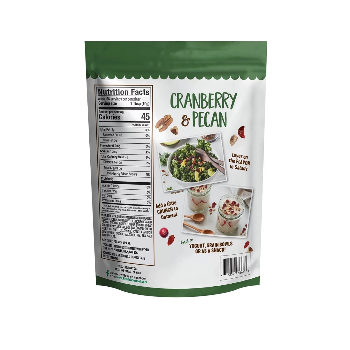 Fresh Gourmet Dried Cranberry & Pecan Topping (Net Wt 20 Oz),, ()