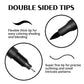 Edible Markers 3Pcs Black & White Food Coloring Pens Food Markers With Fine & Thick Tip Double Sided Edible Pens For Cookie Deco