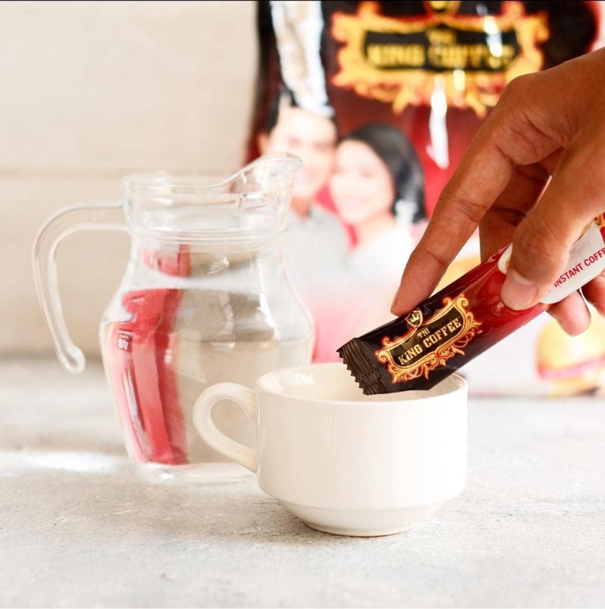 King Coffee Premium Instant Coffee - 3 In 1 Vietnamese Coffee Blend W/Creamer & Sugar - 88 Single Serve Instant Coffee Packets (