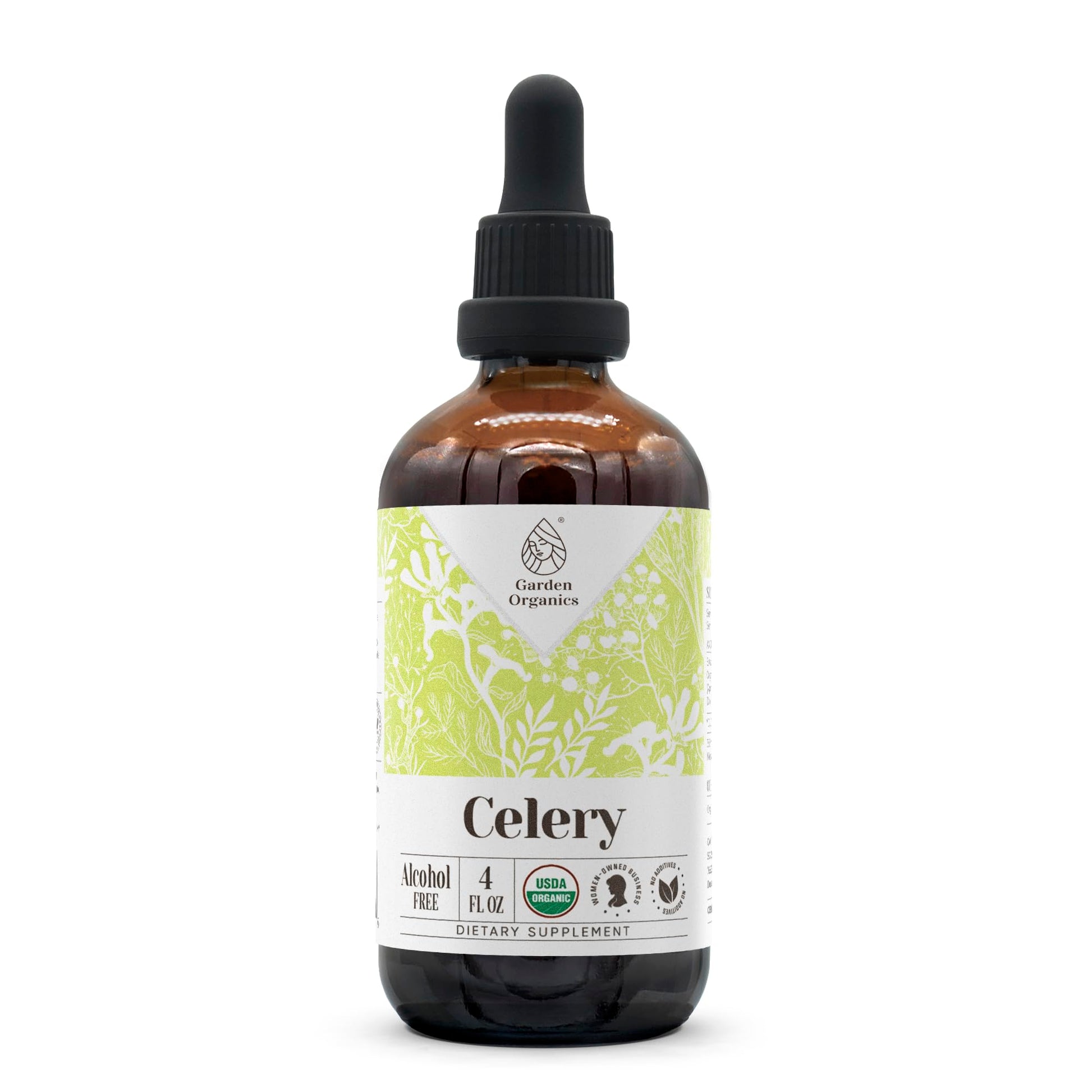 Garden Organics Celery Extract - Organic Dried Fruit & Seed Tincture, 4 Fl Oz