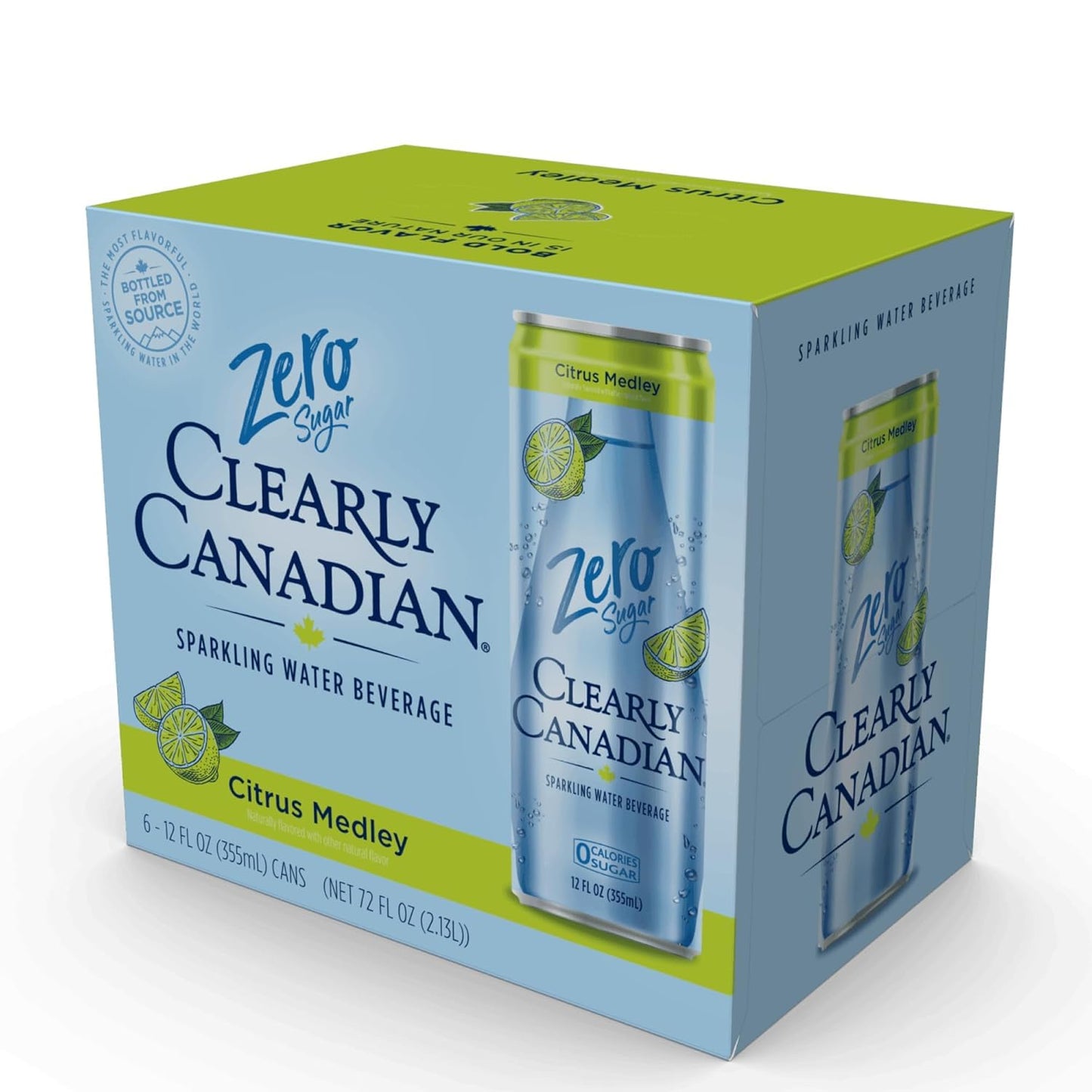 Clearly Canadian Sparkling Water Variety Pack, Zero Sugar, Assorted Flavors, 24-Pack