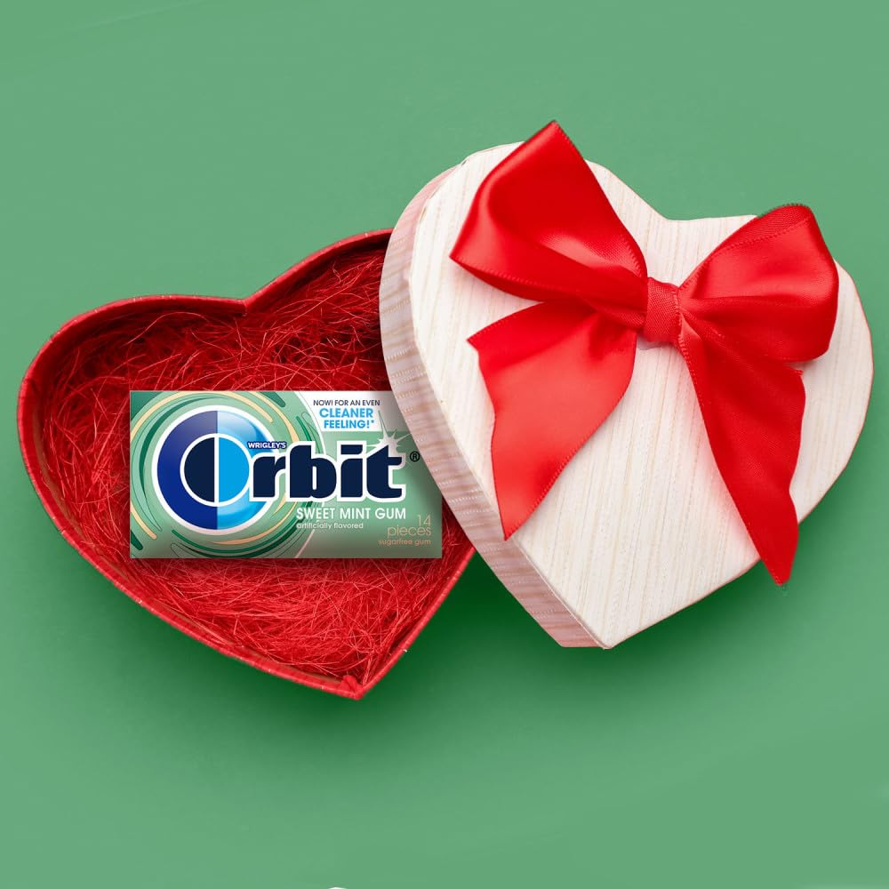 Orbit Sweet Mint Sugar Free Chewing Gum, 12 Packs Of 14-Pieces (168 Total Pieces)