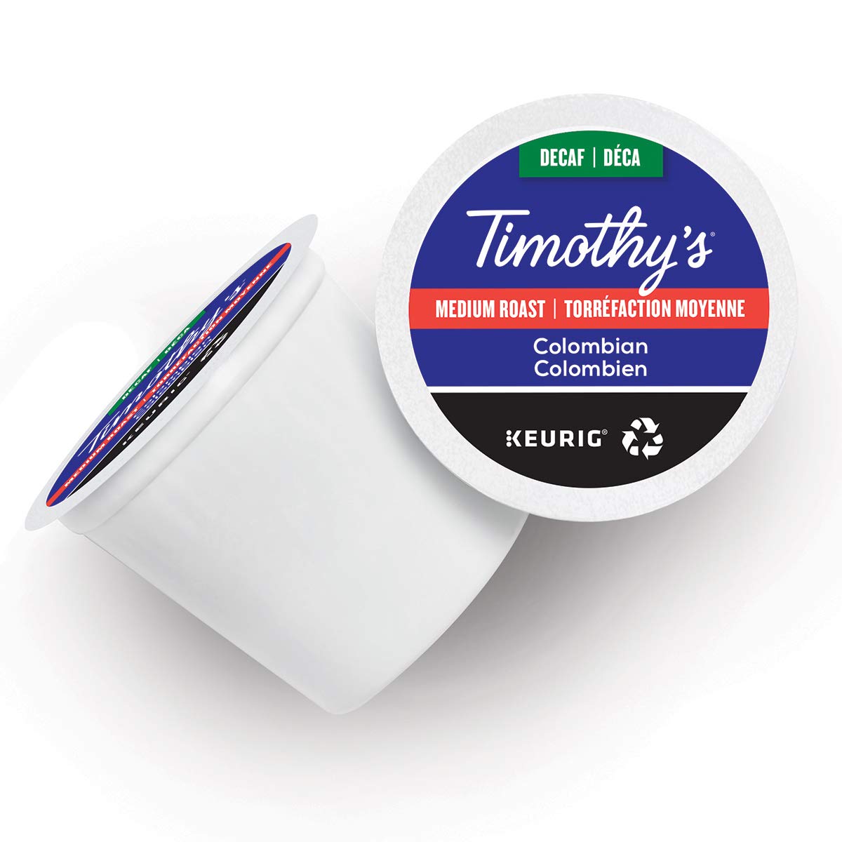 Timothys World Coffee Decaf Colombian K-Cup Coffee, 24 Count (Pack of 2), Model 74-01109