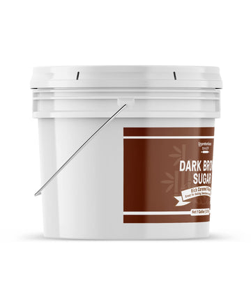 Unpretentious Dark Brown Sugar, Great for Baking, Rich Caramel Flavor, Sweetener (1 Gallon Bucket)