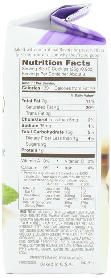 Pepperidge Farm Mint Milano Cookies, 7-ounce (pack of 4)