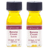 LorAnn Banana Cream Flavoring, 2 Pack, 1 Dram Bottles, Clear to Yellow, Model 0250, 0.12 Fl Oz Each