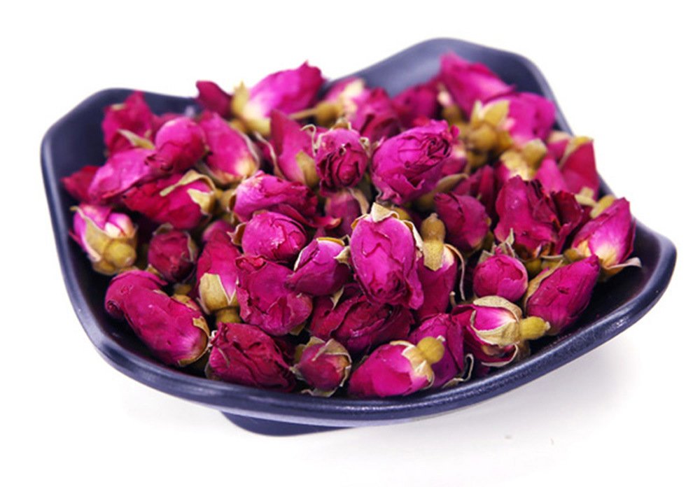 TooGet Organic Dried Red Rose Buds & Petals - 4 OZ Culinary Food Grade