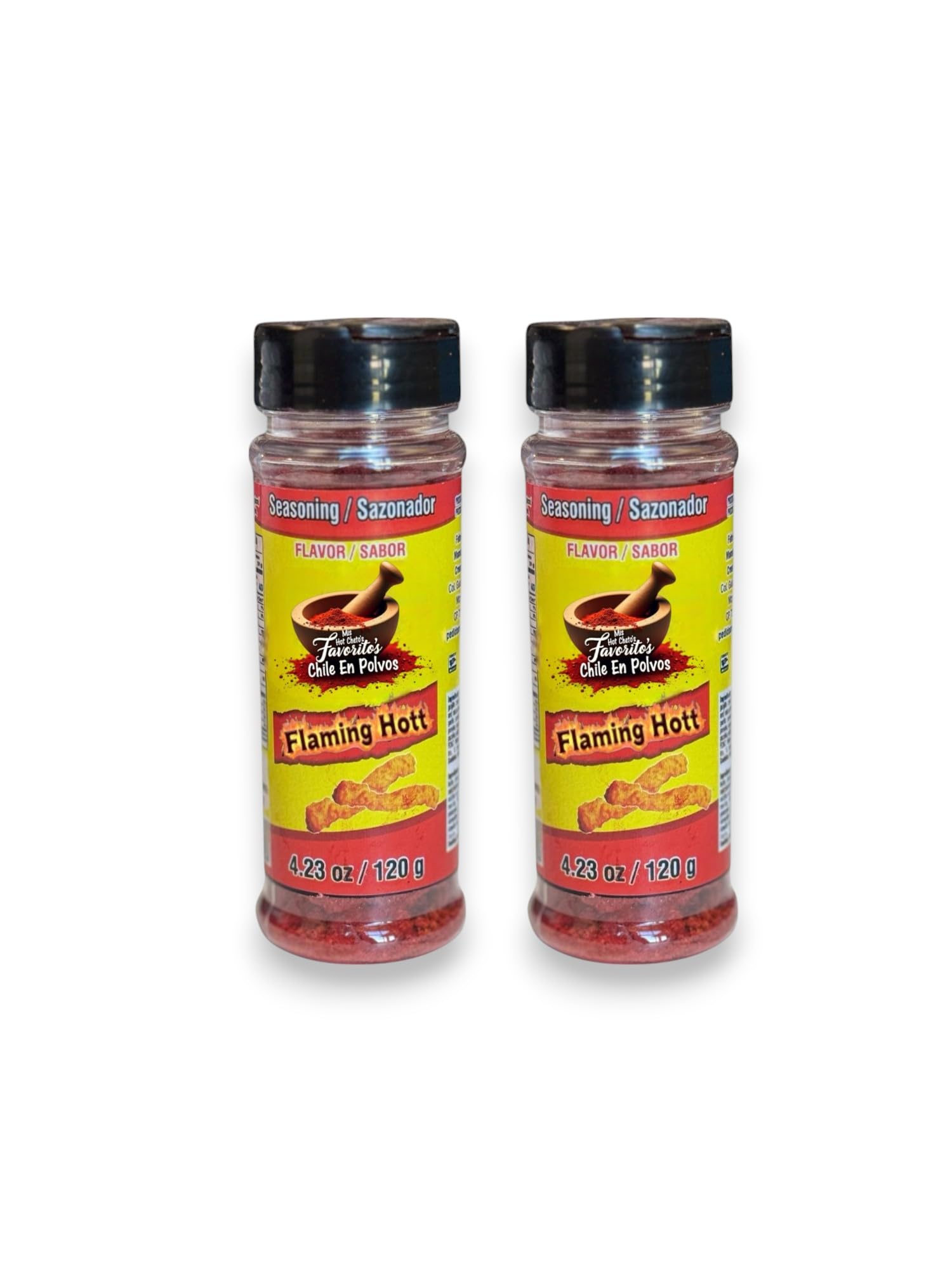 Flaming Hot Flavored Chili Powder pack of 2 Hot Flaming (2 Pack, Hot Flaming Flavor 2 Pack)