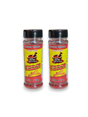 Flaming Hot Flavored Chili Powder pack of 2 Hot Flaming (2 Pack, Hot Flaming Flavor 2 Pack)