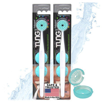 Peak Essentials Tongue Brush With Caps | Tongue Cleaner For Adults | Tongue Scraper | Tongue Scrubber | Bad Breath And Halitosis