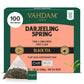 VAHDAM Exotic Darjeeling First Flush Tea Bags, High Caffeine, Non-GMO, Gluten Free, 100 Count, Resealable Ziplock Pouch