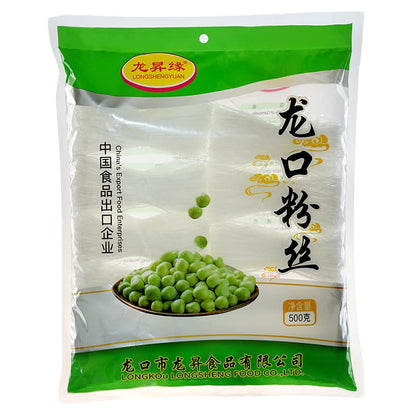Longkou Pure Mung Bean Vermicelli (????), Vermicelli Rice Noodles, Threads Noodle -Vermicelli, 500g