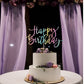 Auteby Rainbow Happy Birthday Cake Topper, Glitter Birthday Party Decoration Supplies
