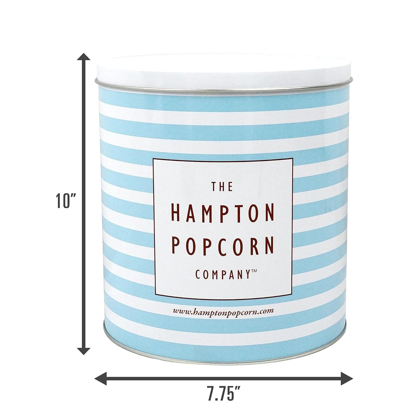 Cheese & Caramel Popcorn Tin, 17 Ounce (1 Gallon Tin), Cheese & Caramel Mix, Birthday Gifts, The Hampton Popcorn & Candy Company