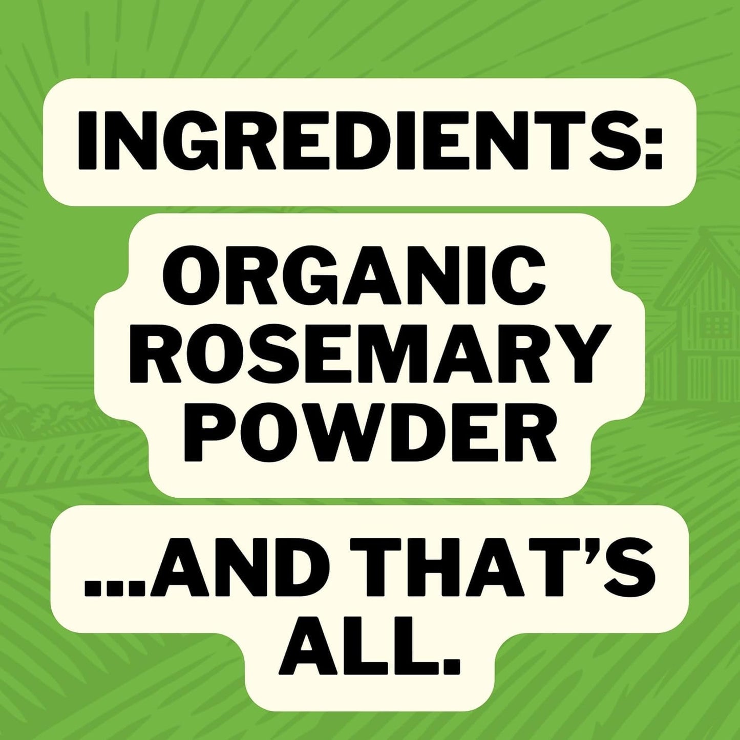 FreshJax Organic Ground Rosemary Powder - 2.6 oz Dried Rosemary Leaves, Non-GMO, Gluten-Free, Keto, Paleo - No Preservatives - A