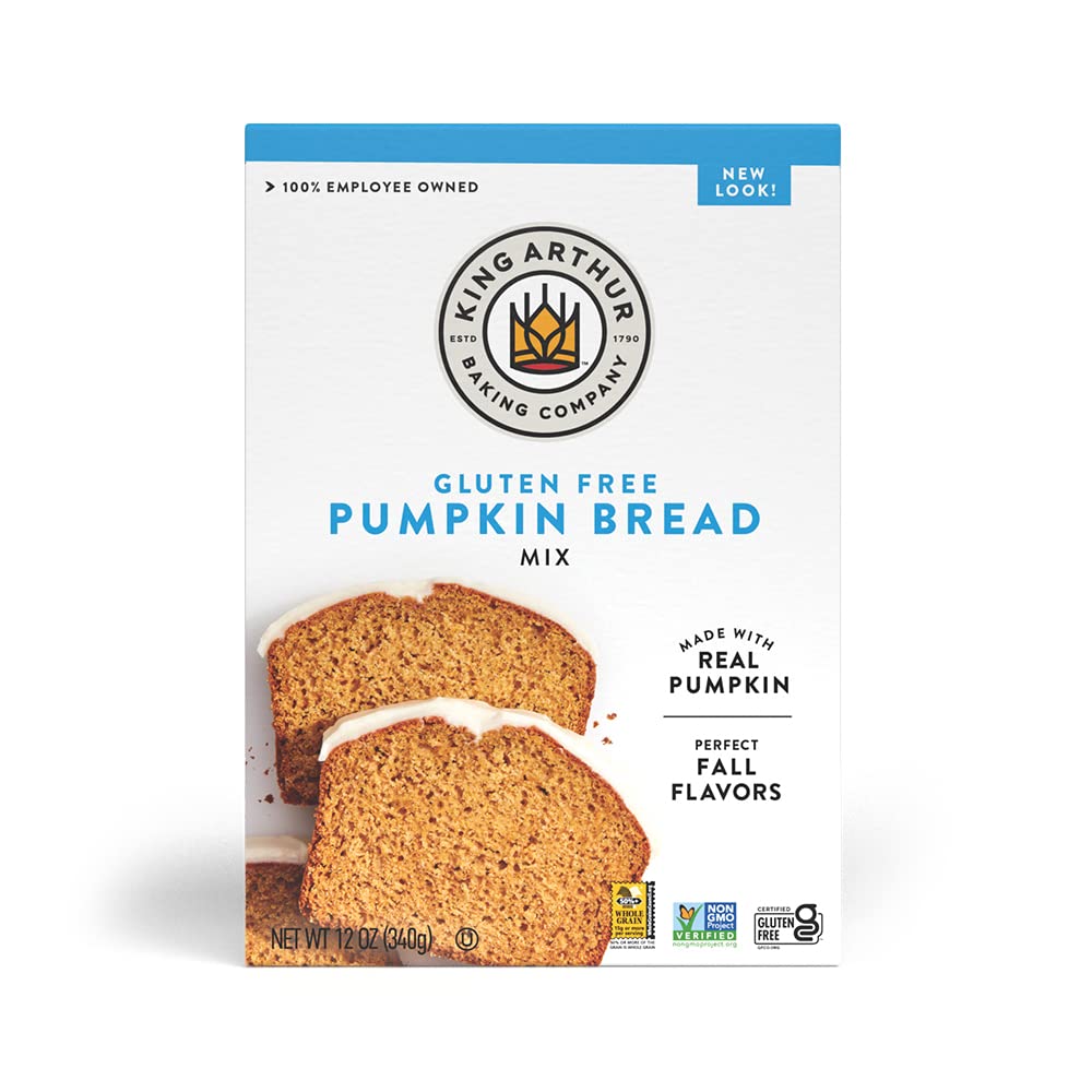 King Arthur Gluten Free Pumpkin Bread & Muffin Mix, Non-GMO, Kosher, 12 Ounces