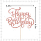 Crseniny Happy Birthday Cake Topper, Birthday Sign Cake Topper,Birthday Party Cake Decoration Supplies (Rose Gold)