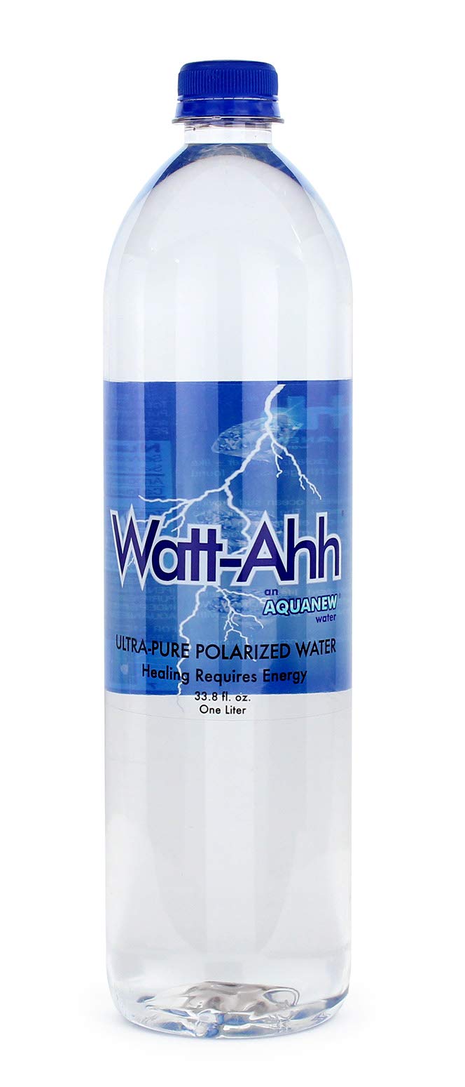 AquaNews Watt-Ahh - enhanced Polarized Water for Energy and Health - Case of 12-1 Liter Bottles
