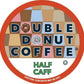 Double Donut Coffee Half Caff Coffee Pods, Medium Roast, 24 Count (Pack of 2) for Keurig K Cup Brewers