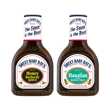 Sweet Baby Rays Variety Pack Dipping Sauces (Honey Barbecue + Hawaiian Barbecue)