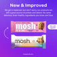 Mosh Cookie Dough Crunch Keto Protein Bars, High Fiber, Low Carb, Gluten Free, High Protein, Brain Healthy Snack, 12 Count