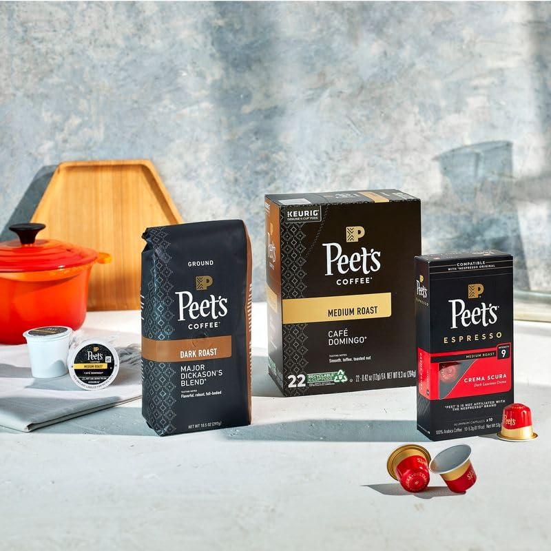 Peet s Coffee, USDA Organic Dark Roast Keurig K-Cup Pods - Alma de la Tierra 60 Count (6 Boxes of 10 Pods)