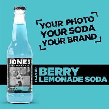 Jones Soda Co. Berry Lemonade Flavor | 12-Pack | The Original Craft Soda | Made With Pure, 100% Cane Sugar | Pop Beverages/Soft